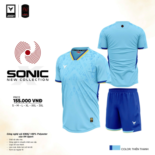 ÁO BÓNG ĐÁ SONIC