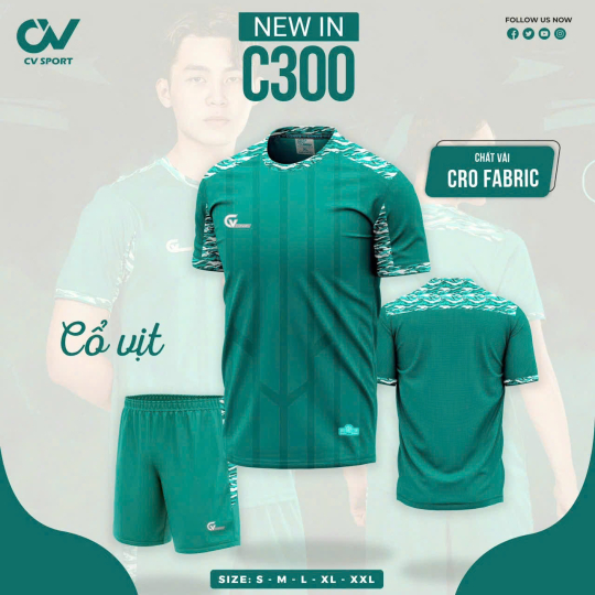 ÁO BÓNG ĐÁ CV C300