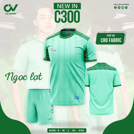 ÁO BÓNG ĐÁ CV C300