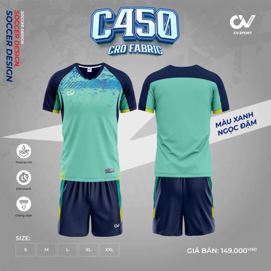  ÁO BÓNG ĐÁ CV C450