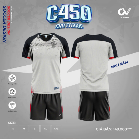  ÁO BÓNG ĐÁ CV C450