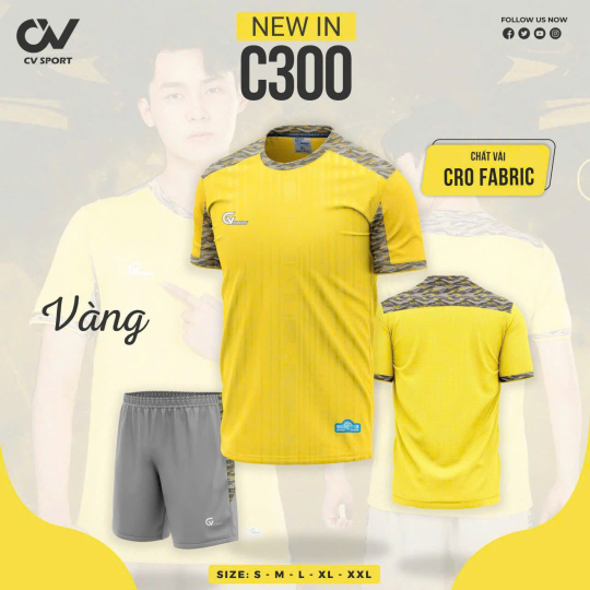 ÁO BÓNG ĐÁ CV C300