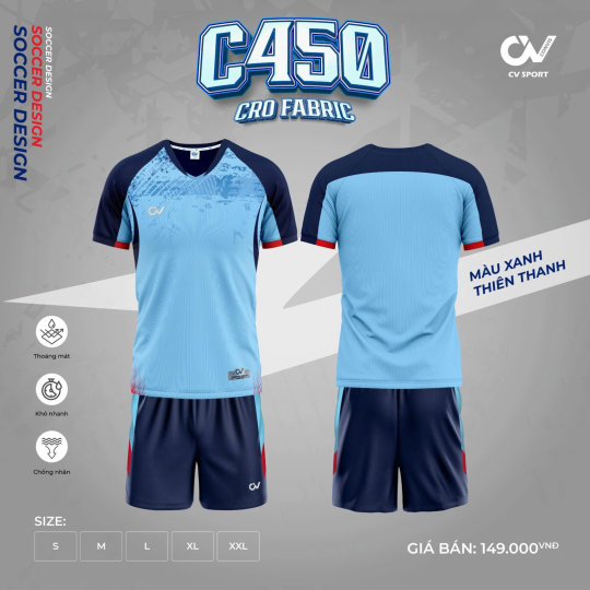  ÁO BÓNG ĐÁ CV C450