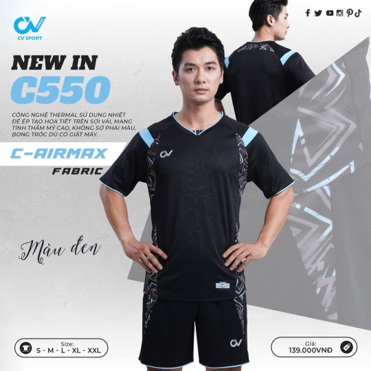 ÁO BÓNG ĐÁ CV C550