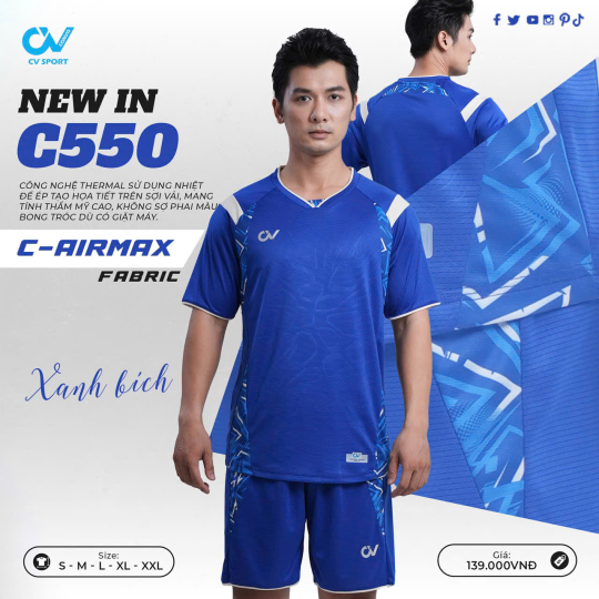 ÁO BÓNG ĐÁ CV C550