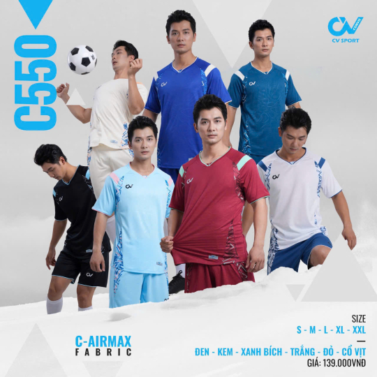 ÁO BÓNG ĐÁ CV C550