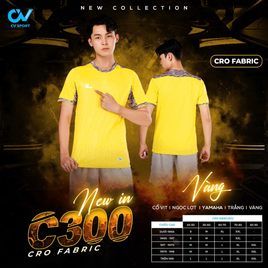 ÁO BÓNG ĐÁ CV C300