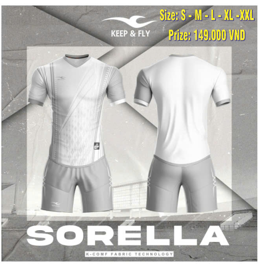 ÁO BÓNG ĐÁ KEEPPLY SORELLA